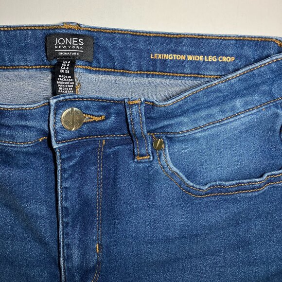 Jones New York Lexington Wide Leg Crop Jeans Womens Size 4 | High Rise Denim - Picture 2 of 10